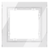 Рамка стеклянная VOLTUM S70 на 1 пост, (белый, стекло)