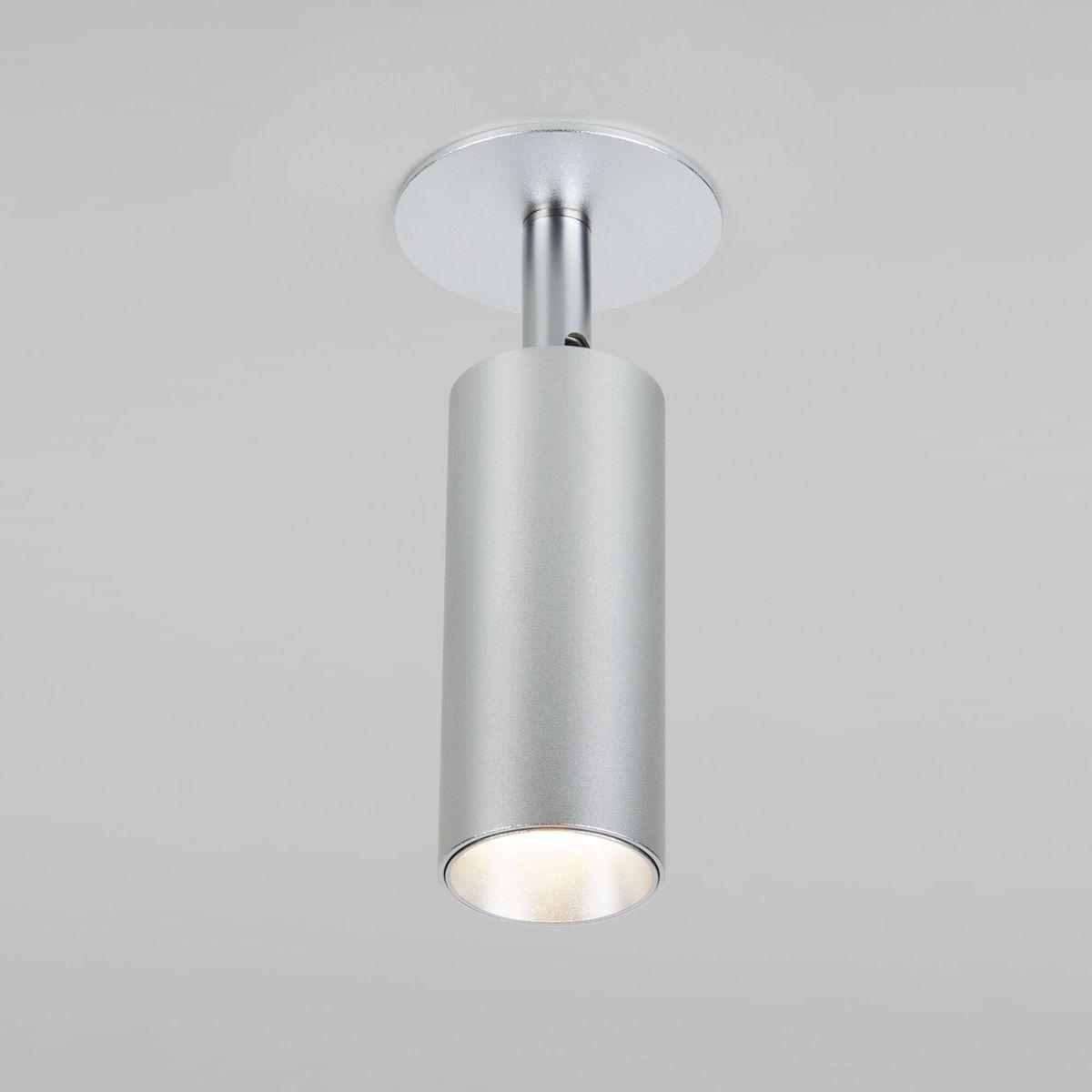 Встраиваемый светодиодный спот Elektrostandard Diffe 25039/Led серебряный a058219