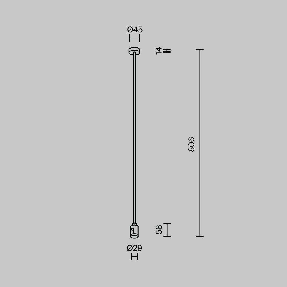 Крепление потолочное Maytoni Technical Accessories for tracks Flarity TRA159C-SL1-B