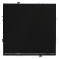 Выключатель встраиваемый VOLTUM S70 одноклавишный с подсветкой 10А, (черный матовый)