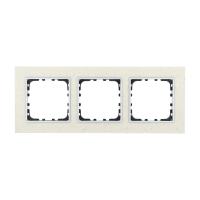 Рамка LK Studio 3-постовая из декоративного камня (белый мрамор) LK60 864389-1