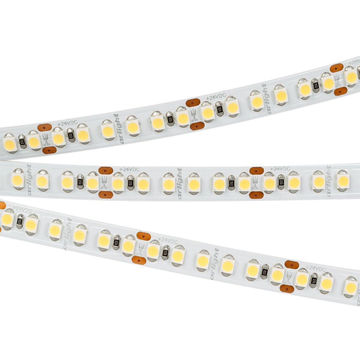 Светодиодная лента Arlight 14,4W/m 180LED/m 3528SMD теплый белый 5M RT-A180-8mm 24V Warm2700 017419(1)