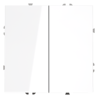 Проходной переключатель встраиваемый VOLTUM S70 двухклавишный 10А, (белый глянцевый)