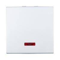 Выключатель LK Studio с индикатором 45х45мм (схема 1L) 16 A, 250 B (серебристый металлик) LK45 850903-1