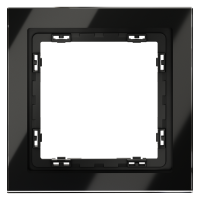 Рамка стеклянная VOLTUM S70 на 1 пост, (черный,стекло)