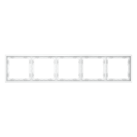 Рамка пластиковая VOLTUM S70 на 5 постов, (белый матовый)