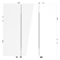 Выключатель встраиваемый VOLTUM S70 трехклавишный 10А, (белый глянцевый)