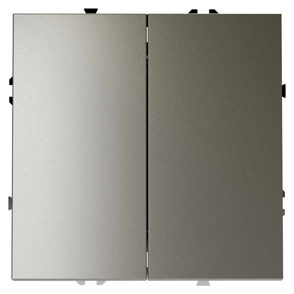 Проходной переключатель встраиваемый VOLTUM S70 двухклавишный 10А, (шелк)