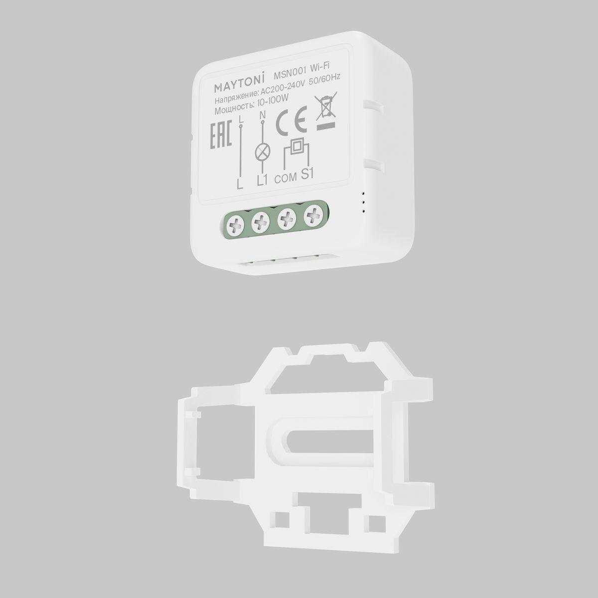 Wi-Fi выключатель двухканальный (без нуля) Maytoni Technical Smart home MSN001