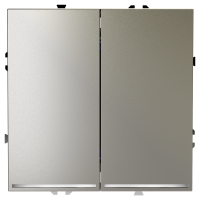 Проходной переключатель встраиваемый VOLTUM S70 двухклавишный с подсветкой 10А, (шелк)