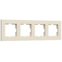 Рамка на 4 поста Werkel Slab айвори матовый W0042962 4690389193521