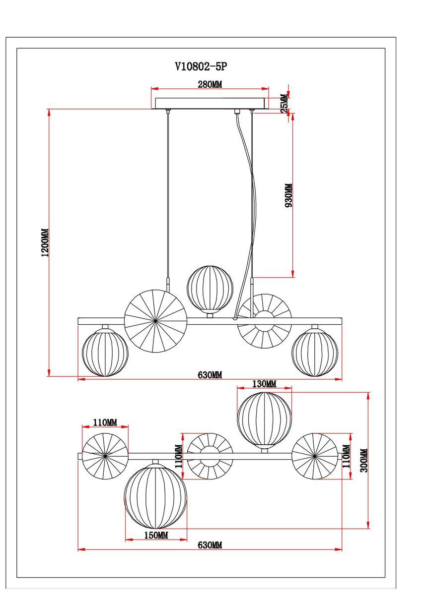 Подвесная люстра Moderli Molly V10802-5P