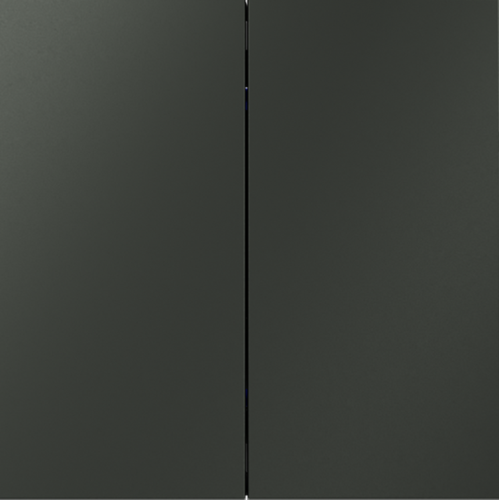 Выключатель с самовозвратом встраиваемый VOLTUM S70 двухклавишный 10А, (титан)