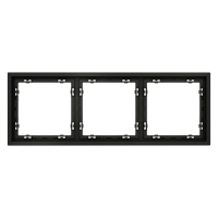 Рамка пластиковая VOLTUM S70 на 3 поста, (черный матовый)