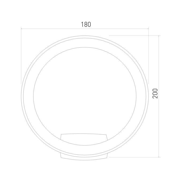 Уличный настенный светодиодный светильник Elektrostandard Ring 1710 Techno Led черный a054933
