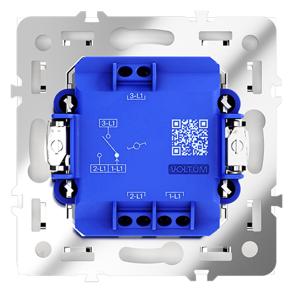 Проходной переключатель встраиваемый VOLTUM S70 одноклавишный 10А, (кашемир)