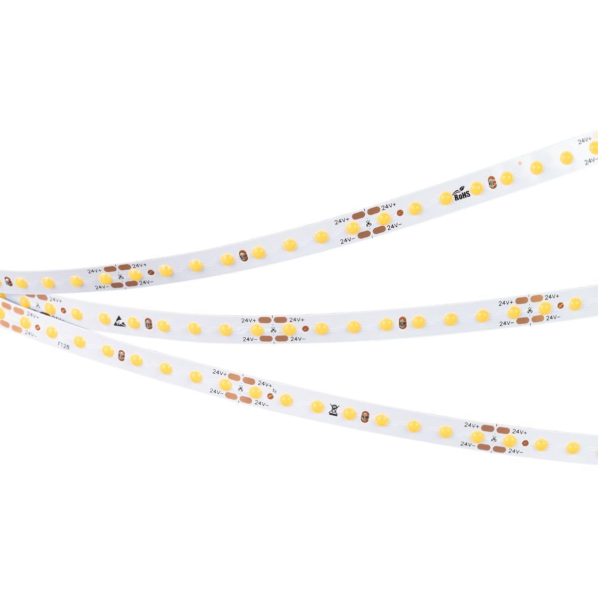 Светодиодная лента Arlight 11W/m 128Led/m DOT теплый белый 5M DOT-X128-8mm 24V Warm3000 040235
