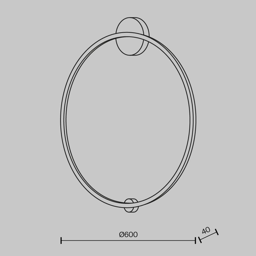 Настенный светодиодный светильник Maytoni Halo MOD005WL-L35BSK