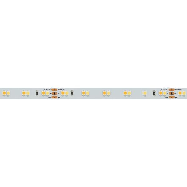 Светодиодная лента Arlight 9,6W/m 120LED/m 3528SMD теплый белый/белый 5M 025211(2)