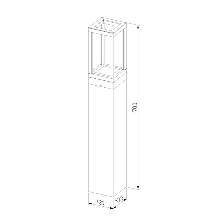 Уличный светодиодный светильник Elektrostandard Frame 1529 Techno Led серый a051860