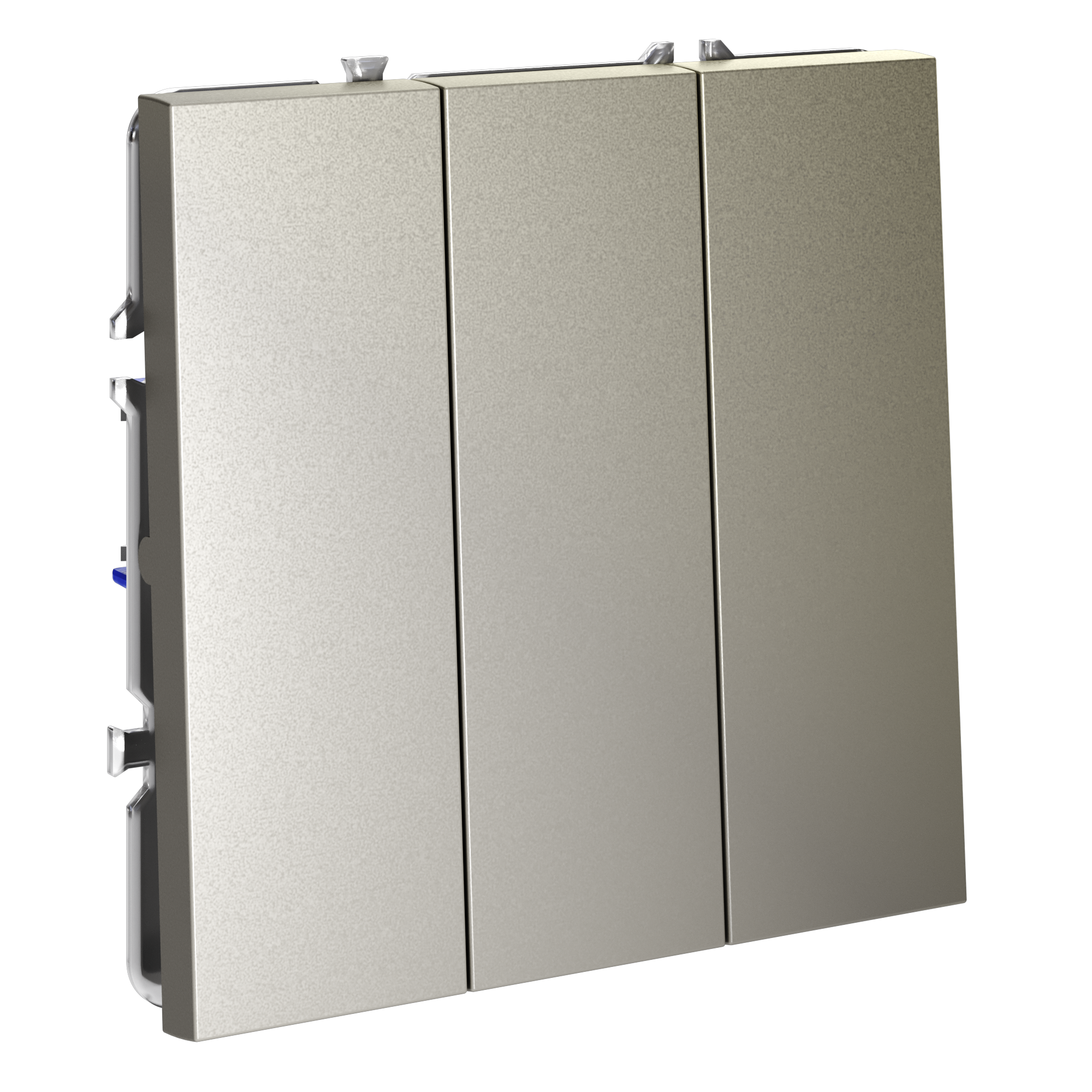 Выключатель встраиваемый VOLTUM S70 трехклавишный 10А, (шелк)