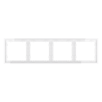 Рамка пластиковая VOLTUM S70 на 4 поста, (белый глянцевый)
