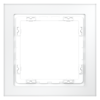 Рамка стеклянная VOLTUM S70 на 1 пост, (белый,матовый,стекло)