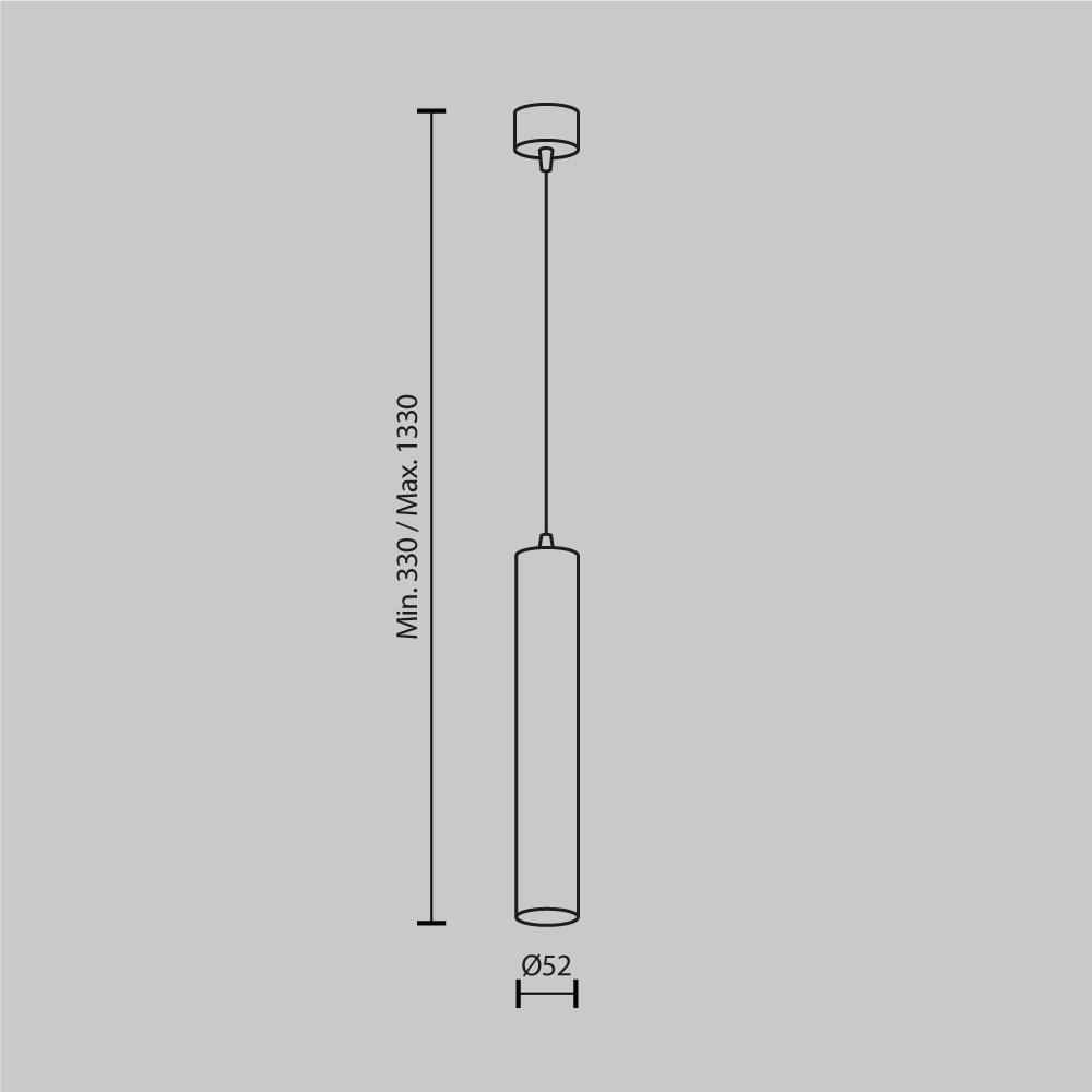 Подвесной светодиодный светильник Maytoni Focus LED P072PL-L12W3K-BS