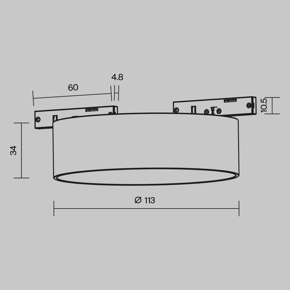 Трековый светильник Maytoni Technical Zon TR189-1-12W4K-BW