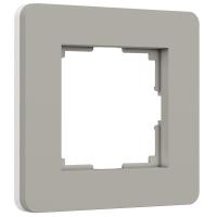 Рамка Werkel Split на 1 пост дымчатый/белый W0013067 4690389206047