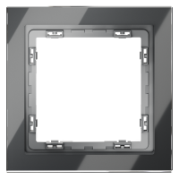 Рамка стеклянная VOLTUM S70 на 1 пост, (графит, стекло)