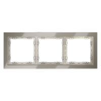 Рамка стеклянная VOLTUM S70 на 3 поста, (шелк, стекло)