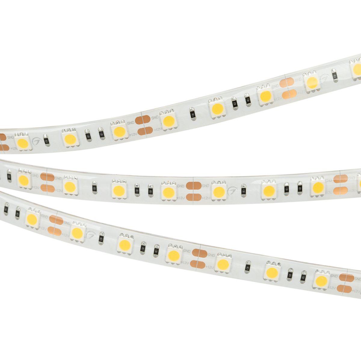 Светодиодная влагозащищенная лента Arlight 4W/m 60Led/m 5060SMD теплый белый 5M герметичная RTW-SE-B60-10mm 12V Warm3000 014692(3)
