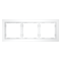 Рамка стеклянная VOLTUM S70 на 3 поста, (белый,матовый,стекло)