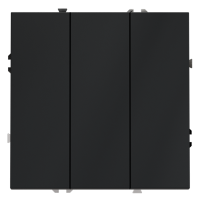 Выключатель встраиваемый VOLTUM S70 трехклавишный 10А, (графит)