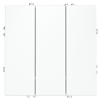 Выключатель встраиваемый VOLTUM S70 трехклавишный 10А, (белый матовый)