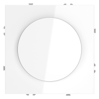 Светорегулятор встраиваемый VOLTUM S70 поворотно-нажимной 600 Вт, (белый глянцевый)