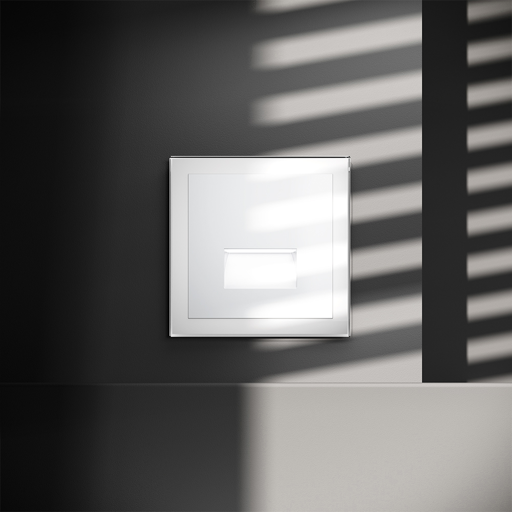 Подсветка светодиодная встраиваемая VOLTUM S70, (белый глянцевый)