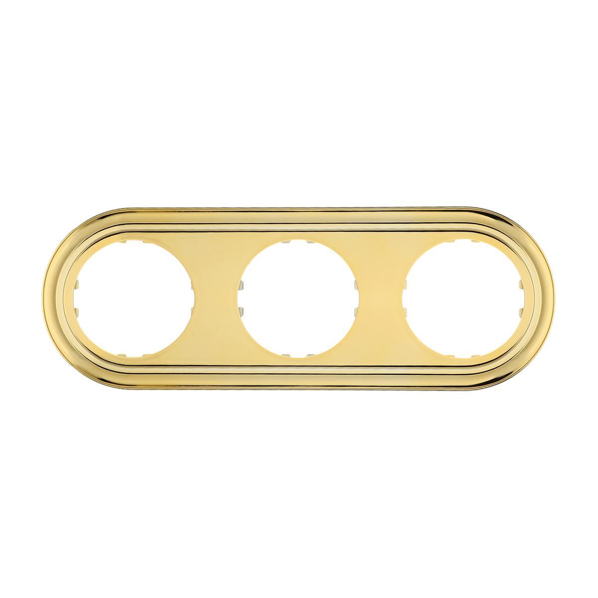 Рамка LK Studio 3-постовая круглая (золото) Vintage-Classic 889316-1