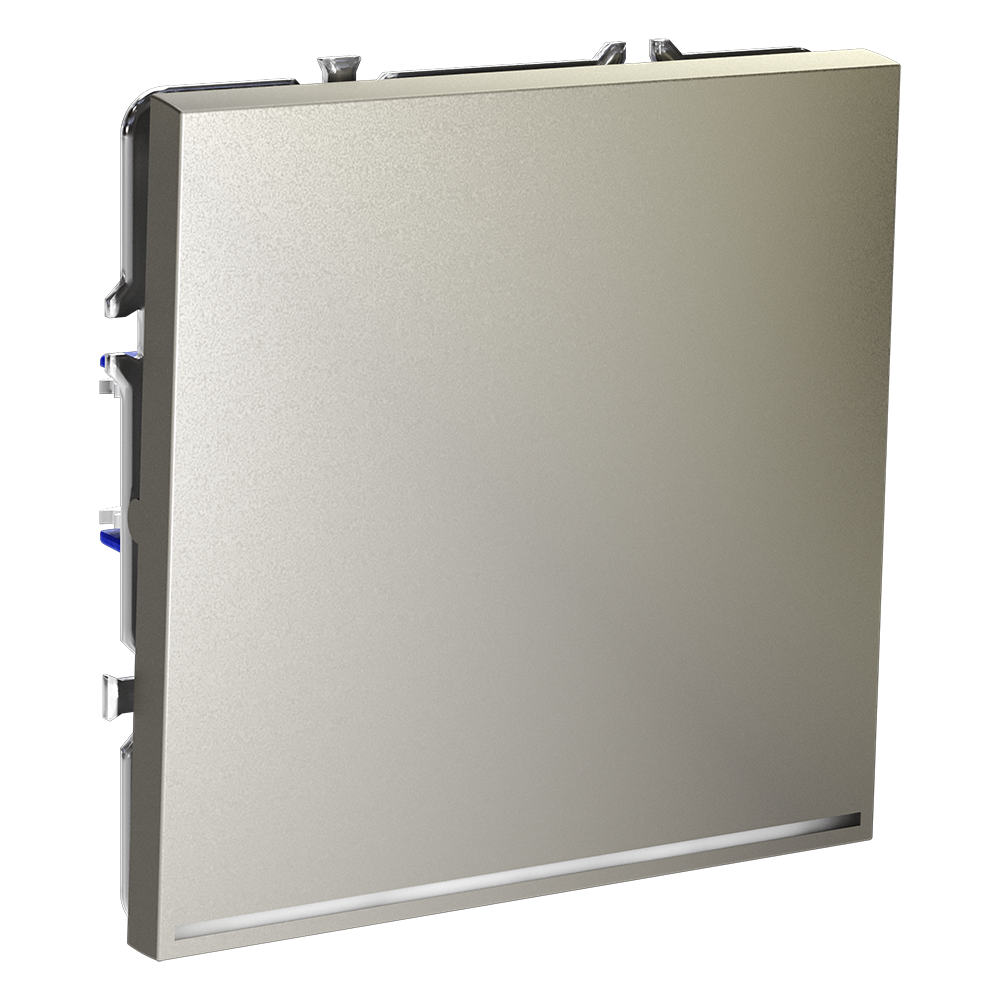 Выключатель встраиваемый VOLTUM S70 одноклавишный с подсветкой 10А, (шелк)