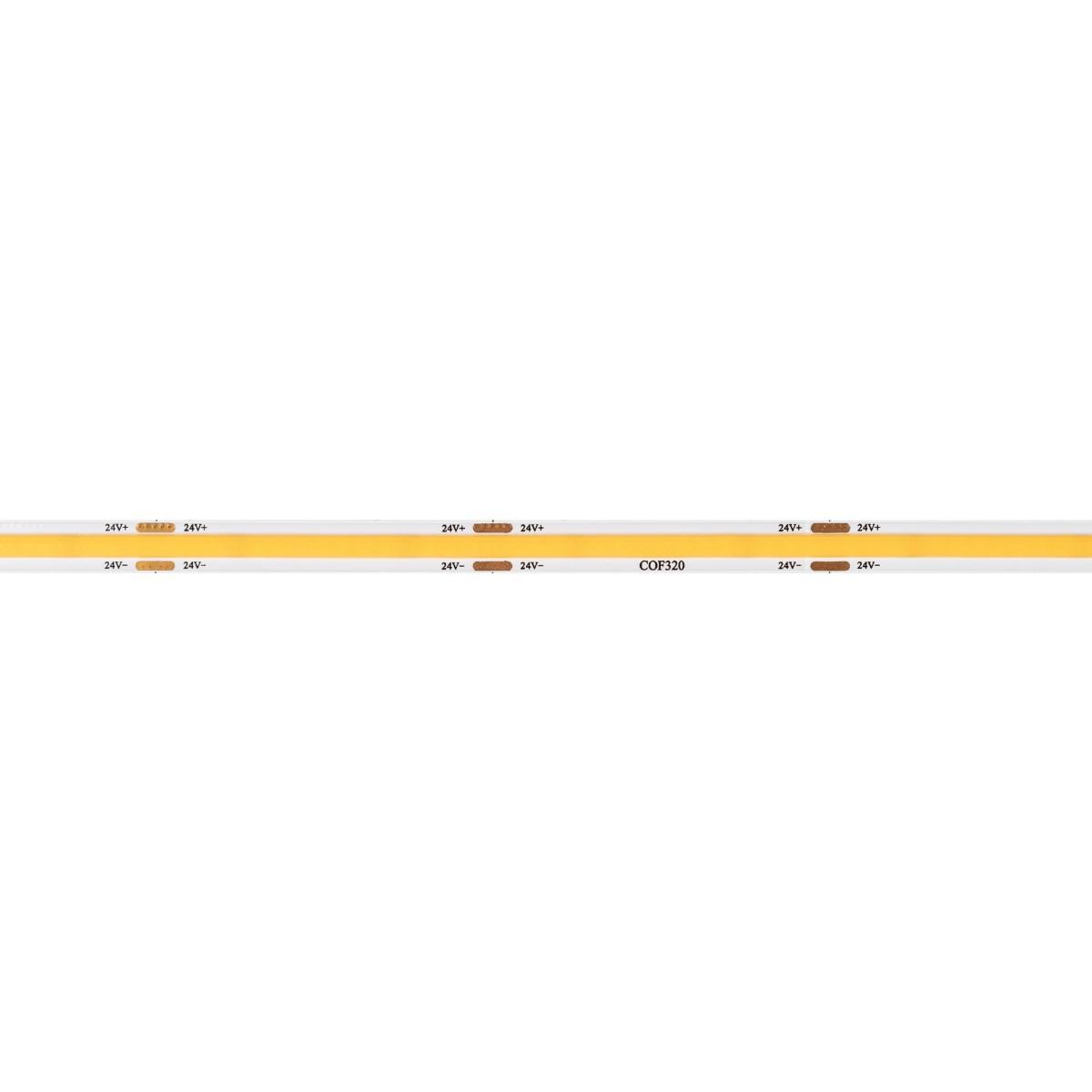 Светодиодная лента Arlight 8W/m 320LED/m CSPSMD холодный белый 5M COB-X320-8mm 24V White6000 039020