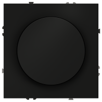 Светорегулятор встраиваемый VOLTUM S70 поворотно-нажимной 600 Вт, (черный матовый)