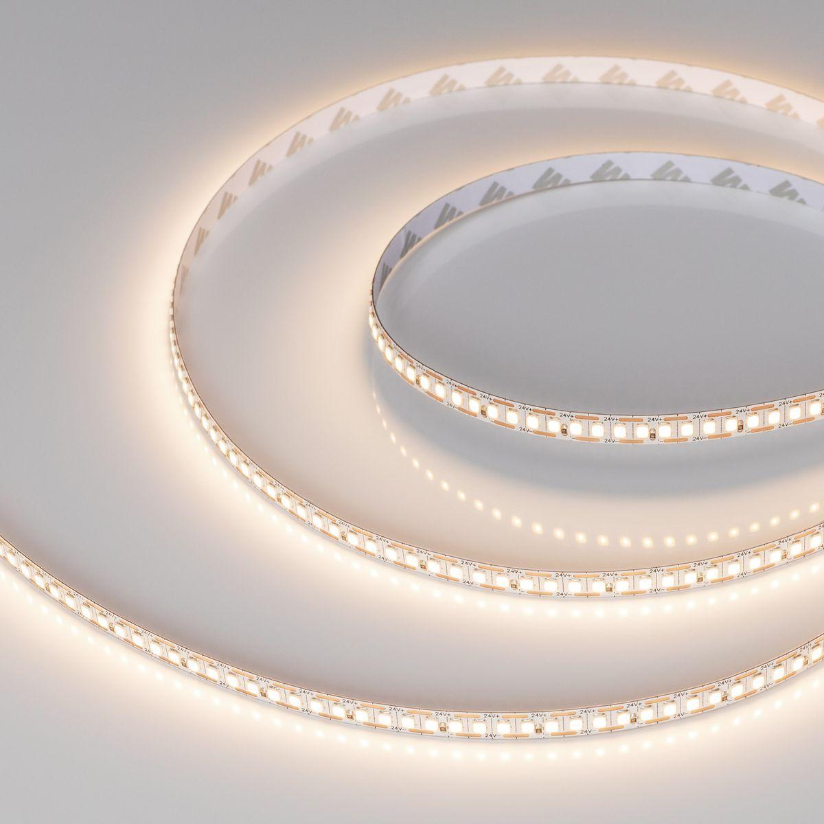 Светодиодная лента Arlight 6W/m 200Led/m 2835SMD теплый белый 5M RT-A200-8mm 24V Warm3000-CX1 046941