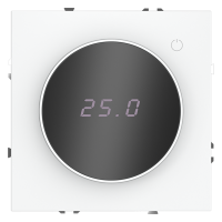 Терморегулятор электронный VOLTUM S70 с индикацией и датчиком, для теплого пола, (белый матовый)