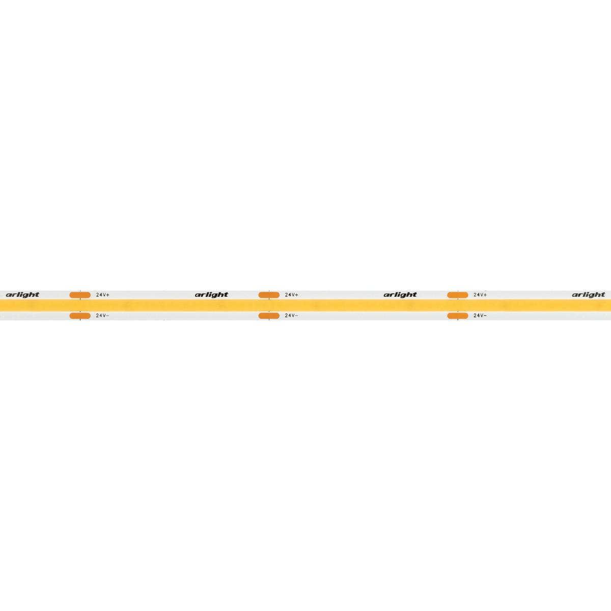 Светодиодная лента Arlight 8W/m 480LED/m CSPSMD холодный белый 5M COB-X480-8mm 24V White6000 039057