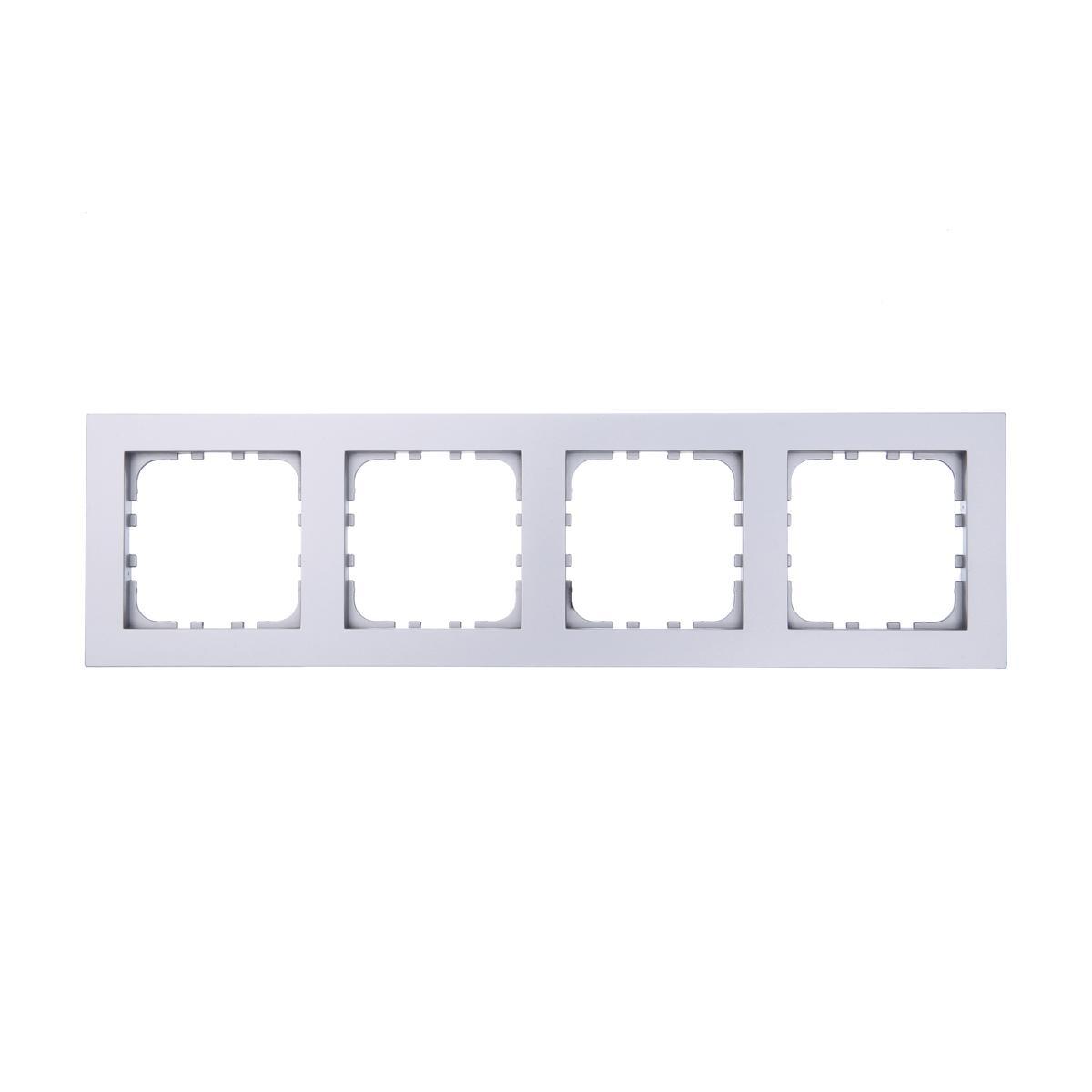 Рамка LK Studio 4-постовая (серебристый металлик) LK80 844403-1