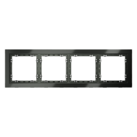 Рамка стеклянная VOLTUM S70 на 4 поста, (титан, стекло)