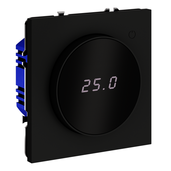 Терморегулятор электронный VOLTUM S70 с индикацией и датчиком, для теплого пола, (черный матовый)