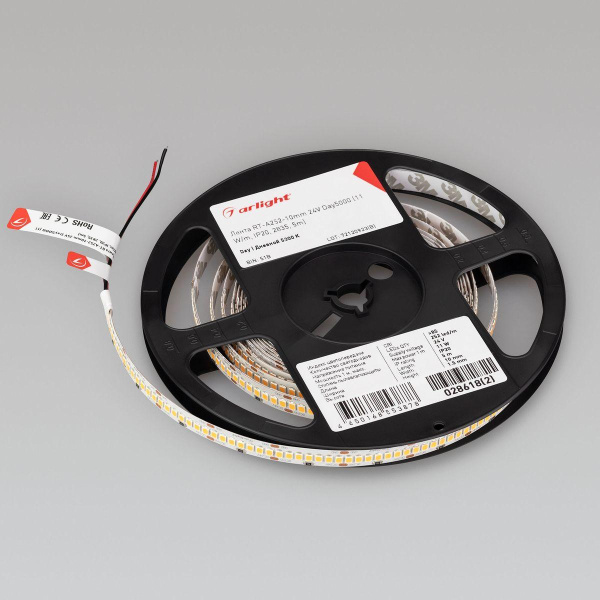 Светодиодная лента Arlight 11W/m 252Led/m 2835SMD дневной белый 5M RT-A252-10mm 24V Day5000 028618(2)