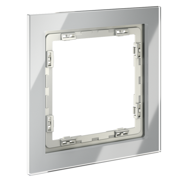 Рамка стеклянная VOLTUM S70 на 1 пост, (сталь, стекло)